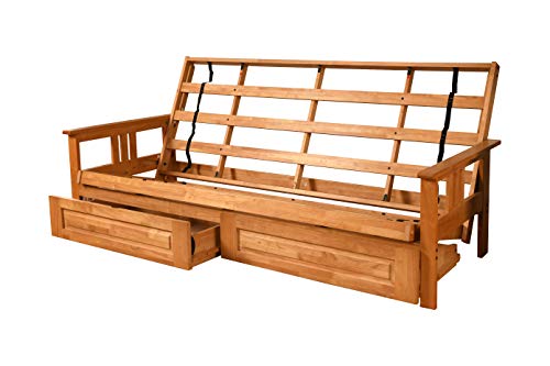Kodiak Furniture Monterey Queen-size Futon Frame, Storage Drawers, Butternut Finish Kodiak Furniture