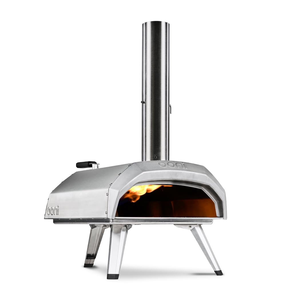 Ooni Karu 12 Multi-Fuel Outdoor Pizza Oven – Portable Wood and Gas Fired Pizza Oven with Pizza Stone, Outdoor Ooni Pizza Oven - Woodfired & Stonebaked Pizza Maker, Countertop Dual Fuel Pizza Oven ooni