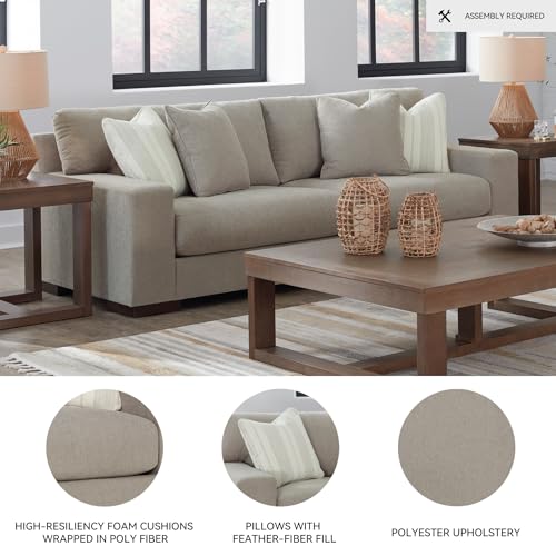 Signature Design by Ashley Maggie Contemporary Sofa for Living Room, Light Brown Signature Design by Ashley