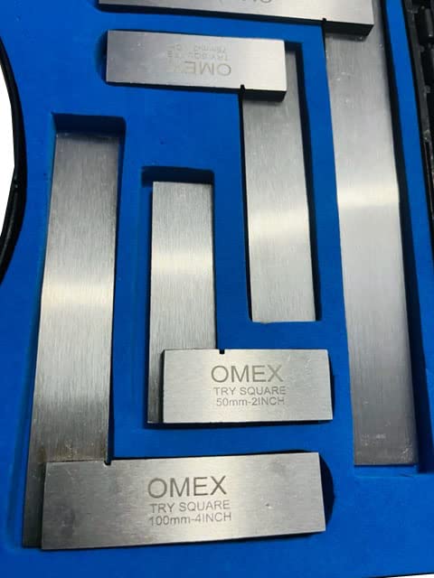 OMEX PRECISION STEEL HARDENED SQUARE SET GROUND MACHINIST TOOL 2" 3" 4" 6" NEW DIN875 I PLASTIC BOXED AI