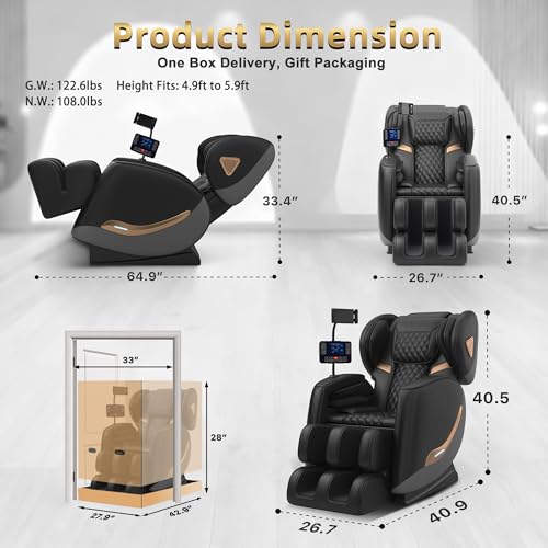 VireoNest 2026 Massage Chair Full Body, Zero Gravity Massage Chair Recliner - Upgraded 10-Point Roller, Heating, Airbags, Foot Roller, Shiatsu Full Body Massage Chairs, Gift for Parent VireoNest
