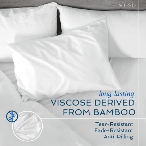Hotel Sheets Direct 3 Piece Full Duvet Cover Set, 100% Viscose Derived from Bamboo Comforter Cover with 2 Pillow Shams, Moisture-Wicking, Silky Soft Texture, Cooling, Breathable, Easy Care, Dark Gray Hotel Sheets Direct