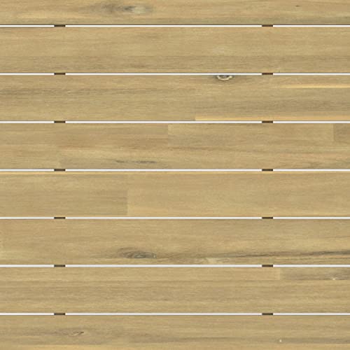 SIMPLIHOME Kona SOLID ACACIA WOOD 65 Inch Wide Contemporary Outdoor Dining Table in Light Teak, For the Dining Room and Porch SIMPLIHOME