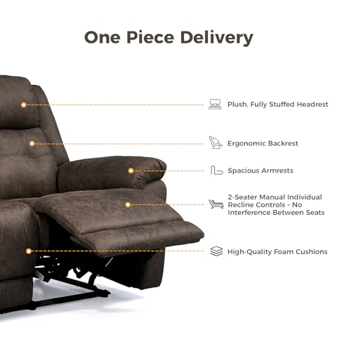 3 Seater Recliner Sofa, 3X Wall Hugger Reclining Sofa, Home Theater Seating with 2 Layer Cushion, Sofa Recliner for Home Living Room
