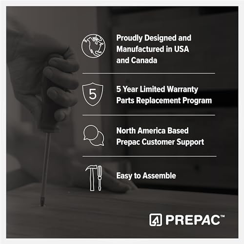 Prepac Farmhouse Washed White Hall Tree, Shoe Cabinet, Storage Cabinet with 12 Shoe Cubbies, 2 Boot Cubbies and 6 Double Coat Hooks 15.5" D x 60" W x 77" H Prepac