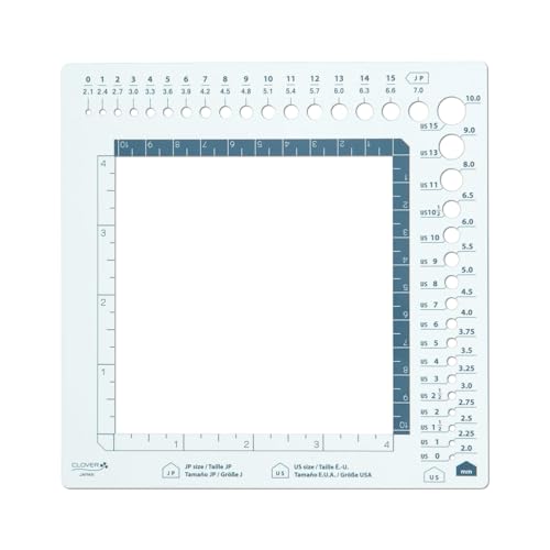 Clover Swatch Ruler & Needle Gauge, White Clover