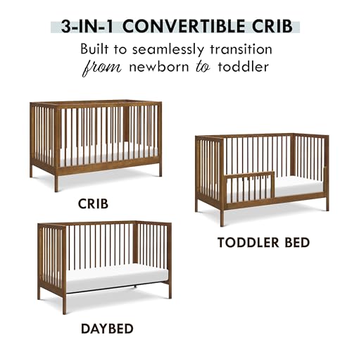 DaVinci, Birdie 3-in-1 Convertible Crib, Walnut, Easy Assemble, Greenguard Gold Certified DaVinci