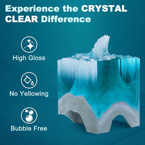 LET'S RESIN EPOXY RESIN Deep Pour Epoxy Resin, 51OZ 2-4 inch Clear Epoxy Resin Kit,Bubble Free Low Odor 2:1 Low Viscosity Casting for River Table,Wood,Flower Preservation, Art Crafts LET'S RESIN EPOXY RESIN