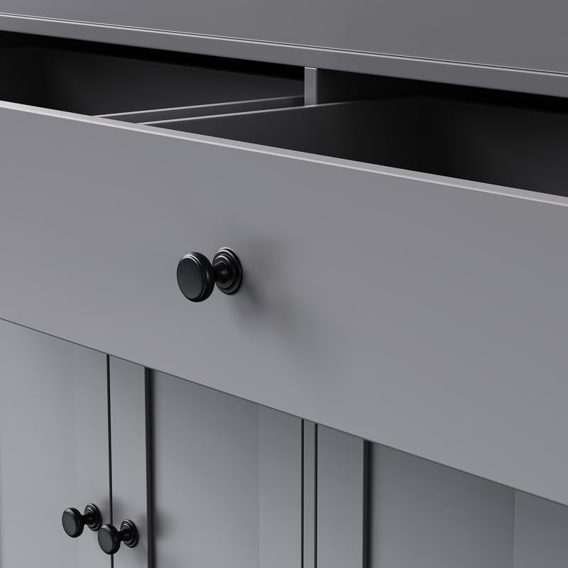 HomeGearTech 74.5" Kitchen Island Cart with Extendable Dining Table - Mobile Kitchen Island on Lockable Wheels, Spice Rack Organizer, 2 Storage Drawers & 4-Door Cabinet for Kitchen or Dining Room HomeGearTech