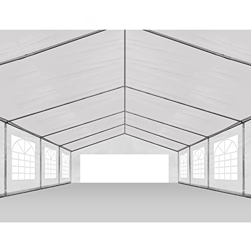 AMERICAN PHOENIX Party Tent 16x26 ft Heavy Duty Canopy Shelter Gazebo for Wedding Event Fair with Roof with Sidewalls and Windows White and Blue Event Tents AMERICAN PHOENIX