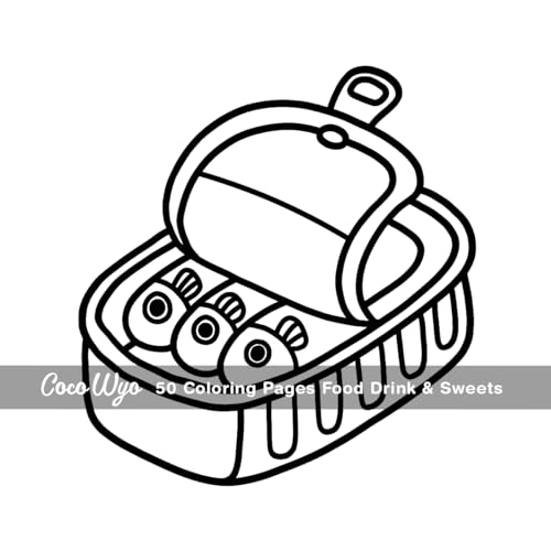 Food Drink & Sweets: Coloring Book for Adults and Kids, Bold and Easy, Simple and Big Designs for Relaxation Featuring a Variety of Foods, Drinks, Desserts and Fruits (Bold & Easy Coloring) Coco Wyo LLC