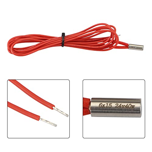 FYSETC 2Pcs Prusa i3 MK3s+ Heater Cartridge 24V 40W 6x15 Heating Tube Pipe 1Meter(39.3in) for Prusa i3 MK3S/ MK3S+3D Printer Hotend Parts FYSETC