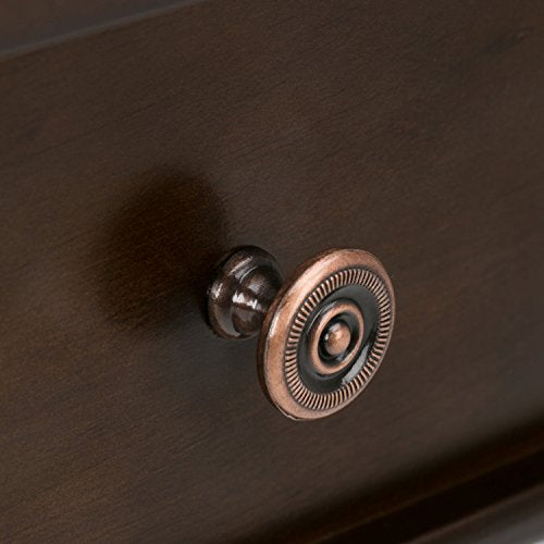 SIMPLIHOME Carlton SOLID WOOD 44 inch Wide Transitional Console Sofa Entryway Table in Dark Tobacco Brown with Storage, 2 Drawers, for the Living Room, Entryway and Bedroom SIMPLIHOME