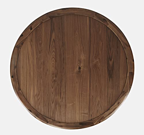 Nash Mid-Century Modern 50" Round Pedestal Dining Table, Walnut Jofran Inc.