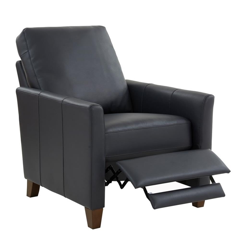 Comfort Pointe Penny Midnight Blue Faux Leather Modern Push Back Recliner Comfort Pointe