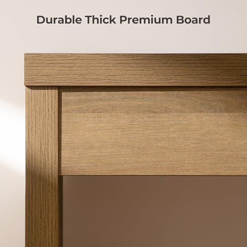 SICOTAS Computer Desk Writing Table - 47-Inch Home Office Executive Desk with Drawer, Farmhouse Study Desk with Storage,Boho Makeup Vanity Table for Bedroom Dormitory (Reclaimed Caramel Oak, 1 Piece) SICOTAS