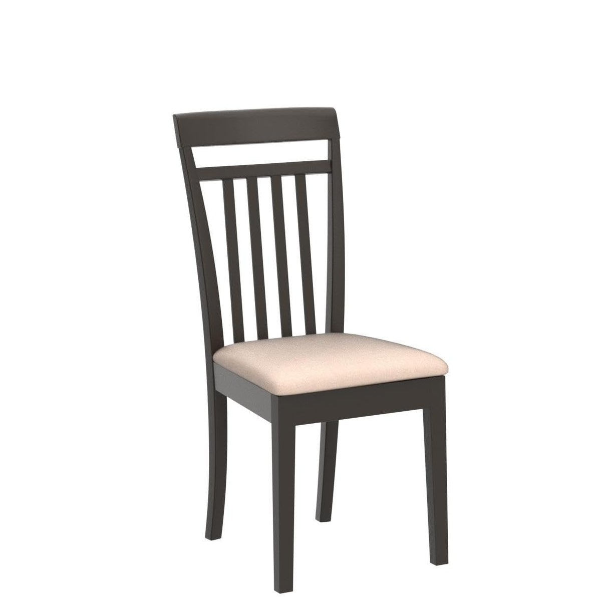 East West Furniture Capri Dining Room Linen Fabric Upholstered Solid Wood Chairs, Set of 2, Cappuccino East West Furniture