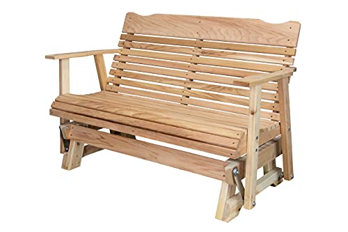 Kilmer Creek 4' Natural Cedar Outdoor Porch Glider, Amish Crafted Kilmer Creek