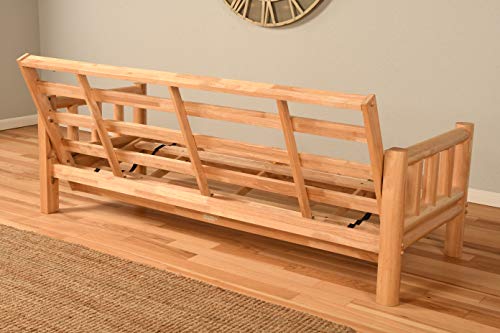 Kodiak Futons Lodge Futon in Natural Finish with Marmont Mocha Mattress, Brown, Full (760916) Kodiak Furniture
