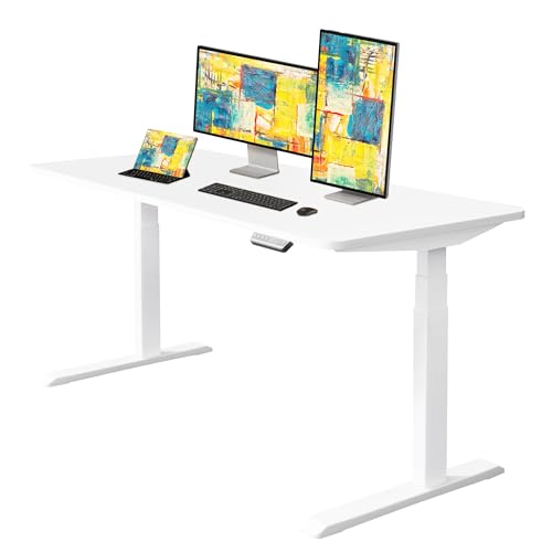 Fromann Dual Motor Standing Desk Frame 3 Stage Legs Electric Heavy Duty Sit Stand up Height Adjustable Desk Base for Home and Office Fromann