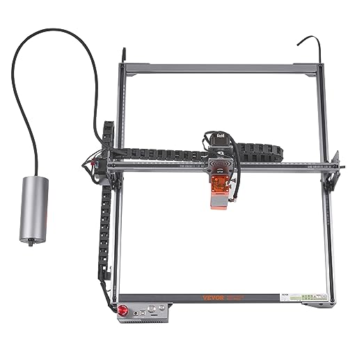 VEVOR 10W Output 10000mm/min Movement Speed, Compressed Spot with Rotary Roller, Laser Cutter for Wood, Certain Metal, Gray VEVOR