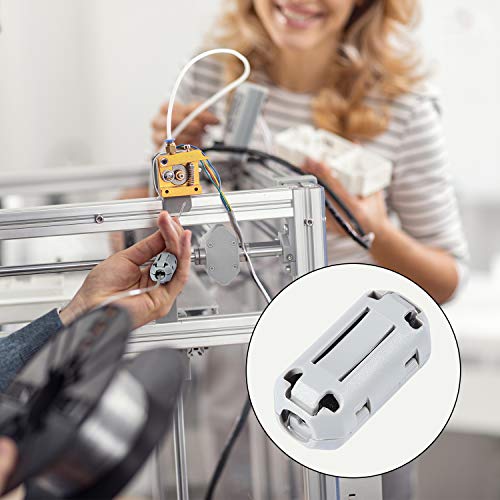 6 Pieces 3D Printer 1.75 Filament Filters, Filament Cleaner Filter Cleaner Blocks Flame Resistant Rubber Foam Wiped Off Debris for PLA ABS PETG or Other Printing Filaments, Gray Outus