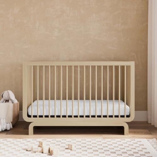 Storkcraft Santorini Deluxe 5-in-1 Convertible Crib with Bonus Toddler Guardrail (Driftwood) – GREENGUARD Gold Certified, Toddler Guardrail Included in Box, Fits Standard Crib Mattress Storkcraft