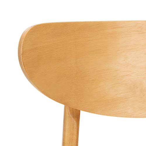 Safavieh Home Lucca Retro Natural and White Cushion Dining Chair, Set of 2 Safavieh