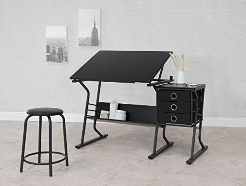 SD STUDIO DESIGNS Eclipse Craft Center in Black / Black 13365 SD STUDIO DESIGNS