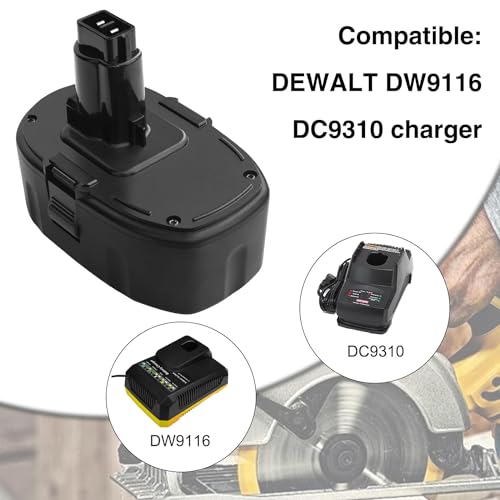 DTK 2Pack 6.5Ah Lithium-Ion Battery Replacement for Dewalt 18V XRP Ni-Cad DC9096 DC9098 DC9099 DE9039 DE9095 DE9096 DE9098 DW9095 DW9096 DW9098 DE9503 DTK