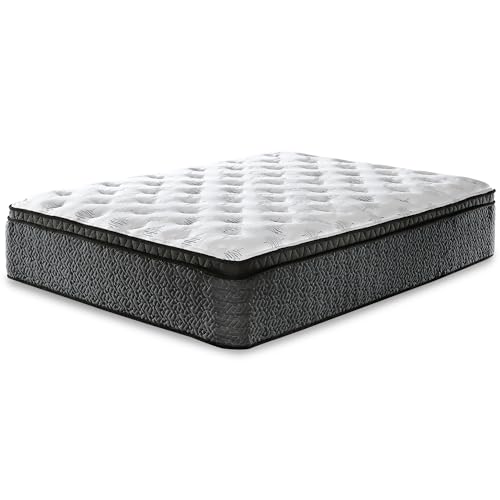 Signature Design by Ashley King Size Ultra Luxury 16 Inch Hyper Cool Euro Top Hybrid Mattress with Cooling Gel Memory Foam Signature Design by Ashley