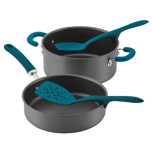 Rachael Ray Gadgets Lazy Tools Nonstick Kitchen/Cooking Utensil Set, 6 Piece, Teal Rachael Ray