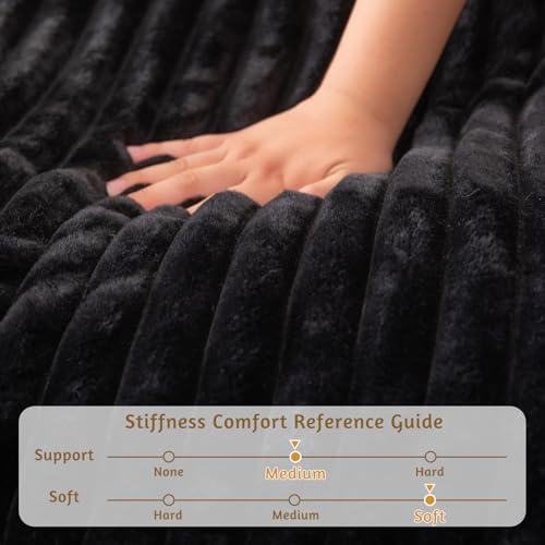 YOSHOOT 6 Inches Futon Mattress Full Size, Thick Futons Sofa Bed Couch, Floor Mattress for Adults, Shredded Foam Filling(Frame Not Included), Medium Firm YOSHOOT