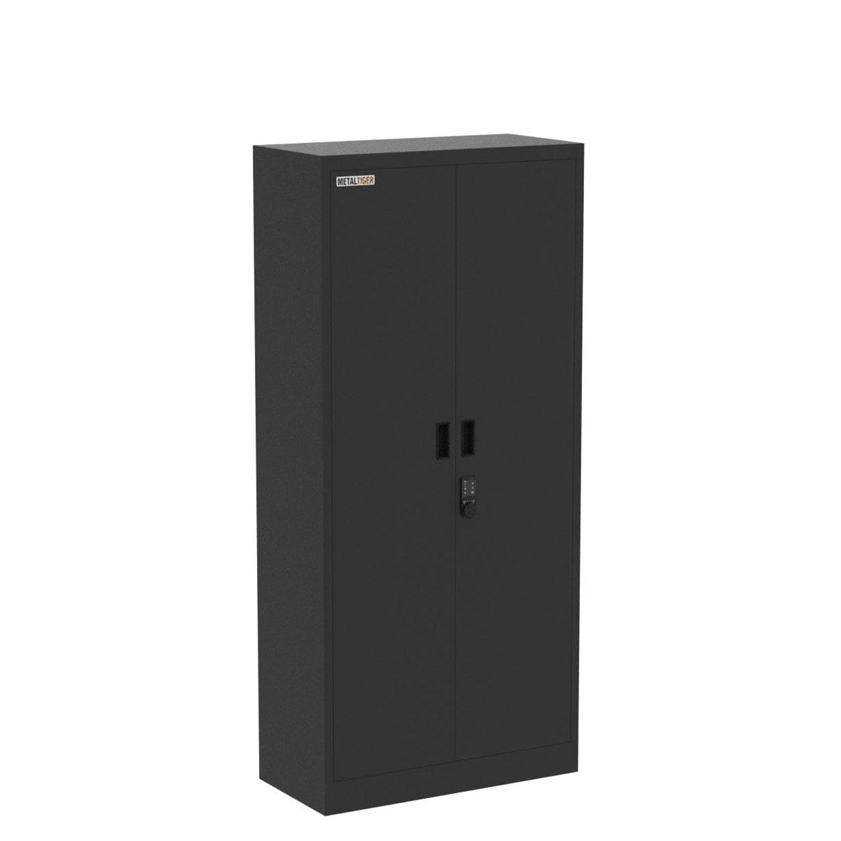 METALTIGER Metal Storage Cabinet with Digital Lock | Garage Storage Cabinet | Pegboard | 71" Lockable Tool Cabinet | Locking Cabinets (Black) METALTIGER