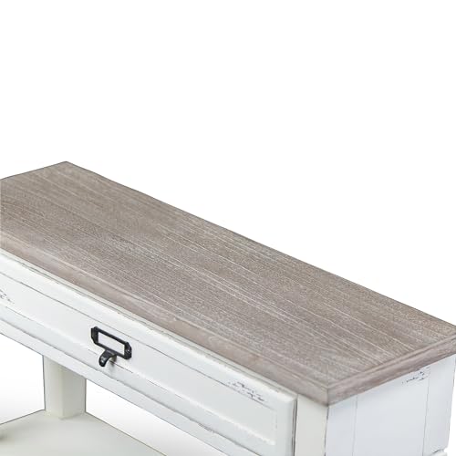 Baxton Studio Dauphine Traditional French 1-Drawer Accent Console Table, White Baxton Studio