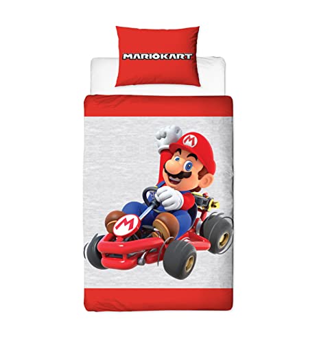 Nintendo Mario Closeup Single Duvet Cover Set Character World