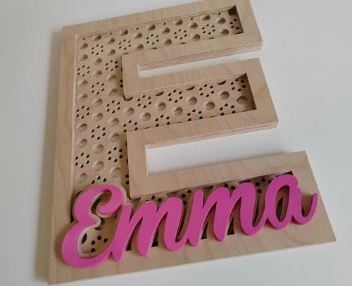 Custom Wood Name Sign - Exquisite Nursery Decor and Wall Art for Girl or Boy Room - Stunning Family Name Signs with Wood Letters and Baby Name Sign EXUNART