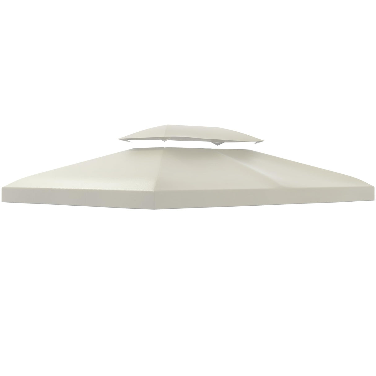 Outsunny 13' x 10' Gazebo Replacement Canopy, 2-Tier Top UV Cover for 9.84' x 9.84' Outdoor Gazebo, Cream White (Top Only) Outsunny
