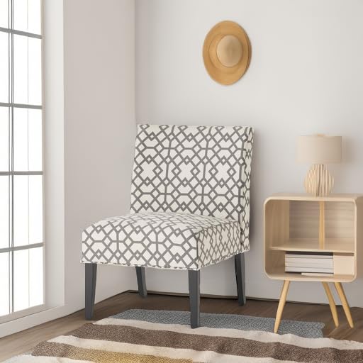 Christopher Knight Home Kassi Fabric Accent Chair, Grey Geometric Patterned Christopher Knight Home
