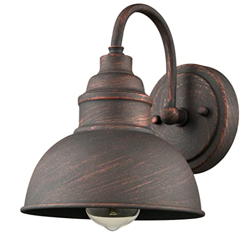 DIRYZON Rustic Wall Sconces Set of 2 Gooseneck Barn Light Fixture for Bedroom Bathroom Kitchen Porch Antique Copper Finish DIRYZON