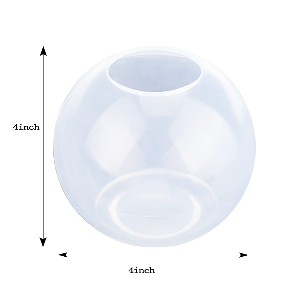 4inch Large Sphere Resin Mold Silicone,One-Piece Design 3D Round Ball Silicone Molds for Resin Art,Epoxy Resin,Candle Wax, Soap, Bath Bomb, Cement, Plaster F FYJS