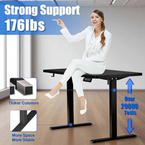 Whole Piece Standing Desk with Wheels Adjustable Height- Mobile Stand up Desk with Lockable Casters, Portable Sit Stand Desks Electric for Home & Office Workstation iWkstation