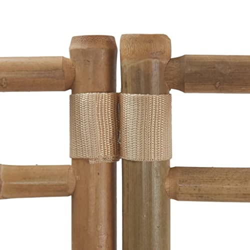 Generic Folding 3-Panel Room Divider 47.2" Bamboo and Canvas8KG Generic