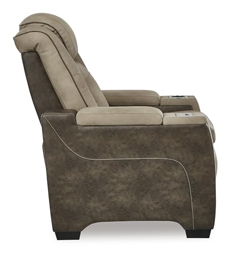 Signature Design by Ashley Next-Gen DuraPella Power Recliner with Adjustable Headrest, Sand Signature Design by Ashley