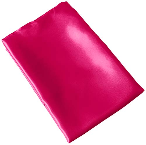 Morning Glamour Single Satin Pillowcase for Hair & Skin, Similar to Silk, Standard/Queen Size, Cooling Pillow Case with Envelope Closure, Gifts for Women, 20”x26” Fuschia/Barbie Pink Morning Glamour