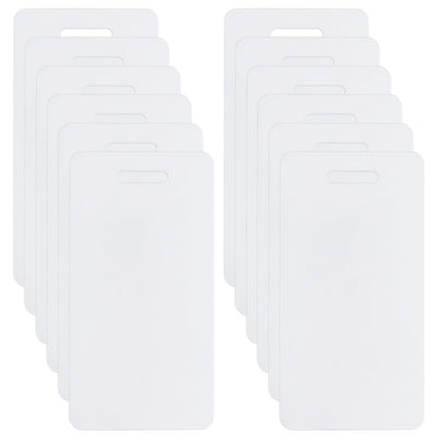 BENECREAT 12pcs White Acrylic Badge Buddy, 4.49x2.2 Inch DIY Badge Buddy Blanks Sublimation Badge Blank for Nurse, Teacher, Lab Tech, Receptionist, Hole: 0.78x0.2 Inch