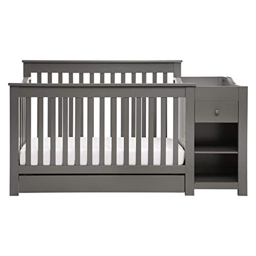 DaVinci Piedmont 4-in-1 Convertible Crib and Changer Combo in Slate DaVinci