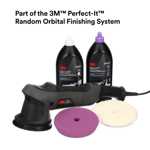 3M Perfect-It Random Orbital Polisher, 34101, 21mm, 120V/60Hz Variable Speed Control for Automotive Refinishing, Refining, Polishing 3M