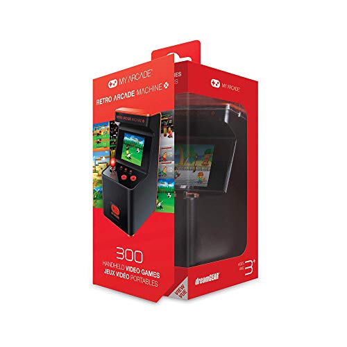 My Arcade Retro Arcade Machine X Playable Mini Arcade: 300 Retro Style Games Built In, 5.75 Inch Tall, AA Battery Powered, 2.5 Inch Color Display, Illuminated Buttons, Speaker, Volume Control My Arcade