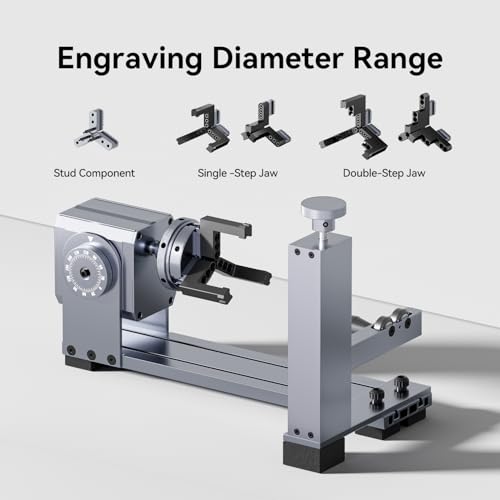 LONGER Rotary Extender (with Riser) is Ideal for Engraving Cylindrical, Wine Glass, and Irregular Objects. Compatible with Nano, Nano Pro, Ray5, B1, and Most Other Laser engravers. Longer